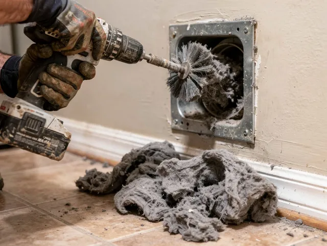 Certified Laguna Beach Dryer Vent Cleaning technician performing dryer vent cleaning in Laguna Beach