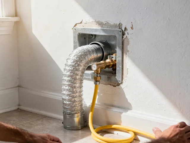 Laguna Beach Dryer Vent Cleaning certified technician performing specialized gas dryer vent cleaning in Laguna Beach